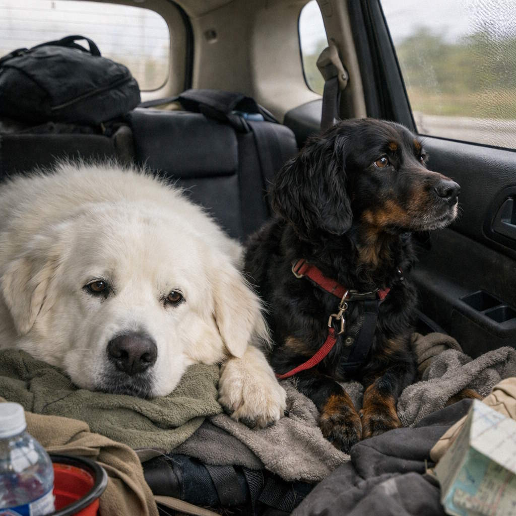 Как путешествовать на&nbsp;машине с&nbsp;двумя собаками, чтобы всем было безопасно, спокойно и&nbsp;интересно
