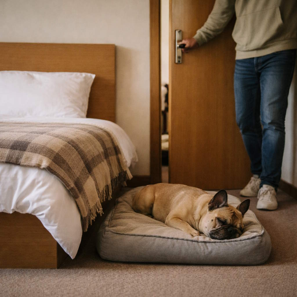 Как приучить собаку к отелю