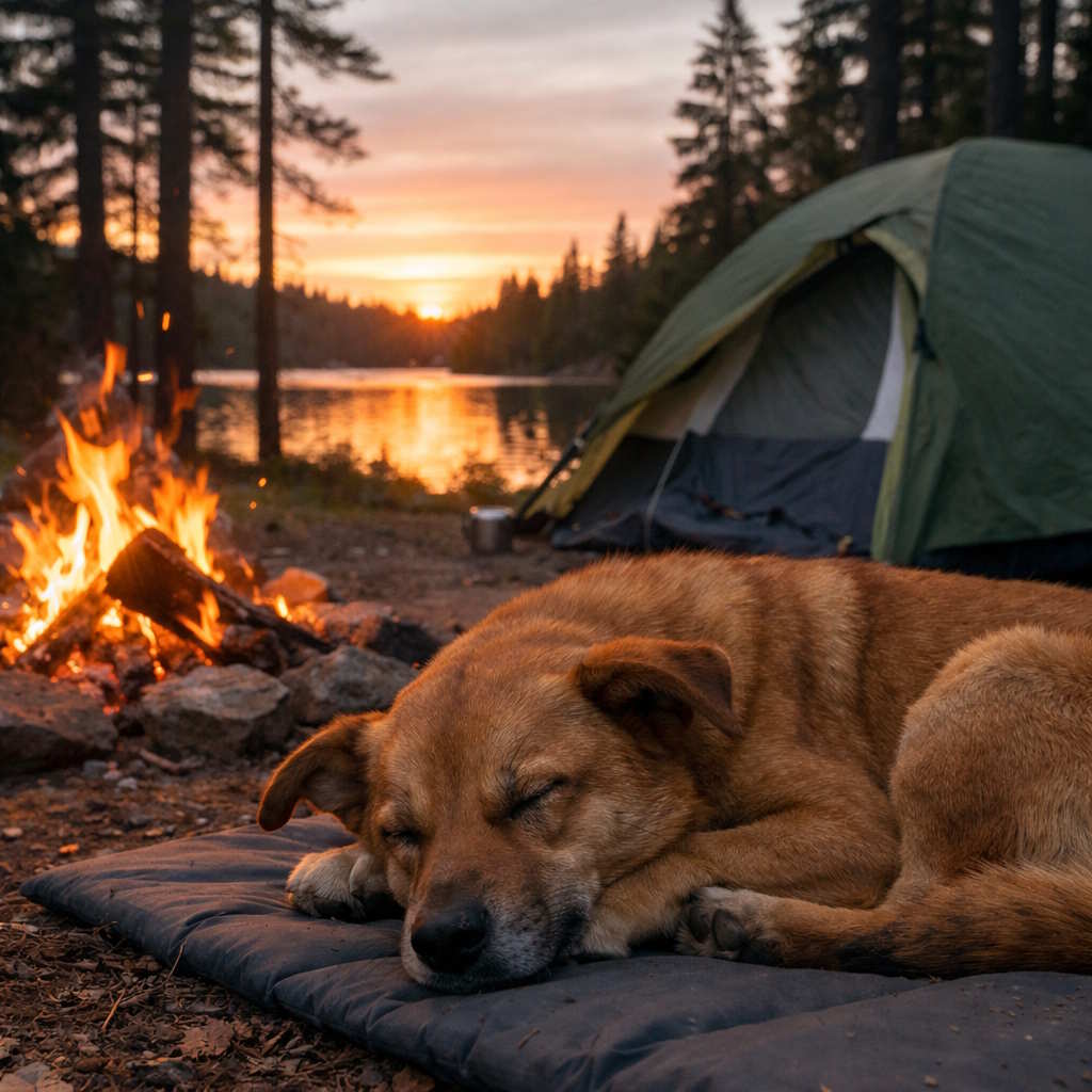 Кемпинг с&nbsp;собакой: безопасность у&nbsp;костра, защита от&nbsp;диких животных, привязь для палатки